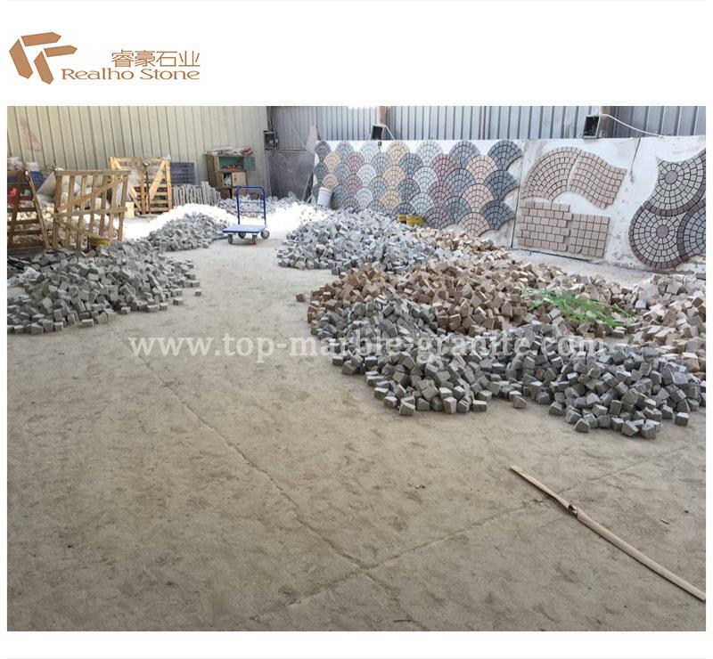 natural split paving stone driveway
