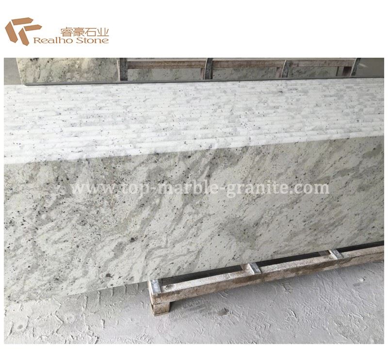 white kitchen gray granite