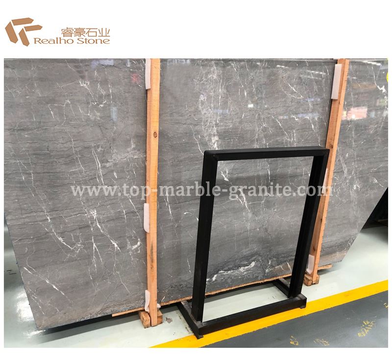 dark grey marble floor tiles