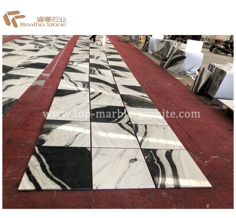 panda white marble tiles