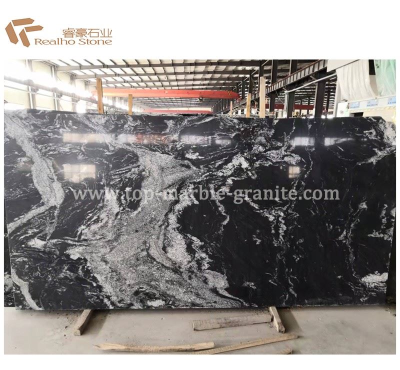black and white granite slabs