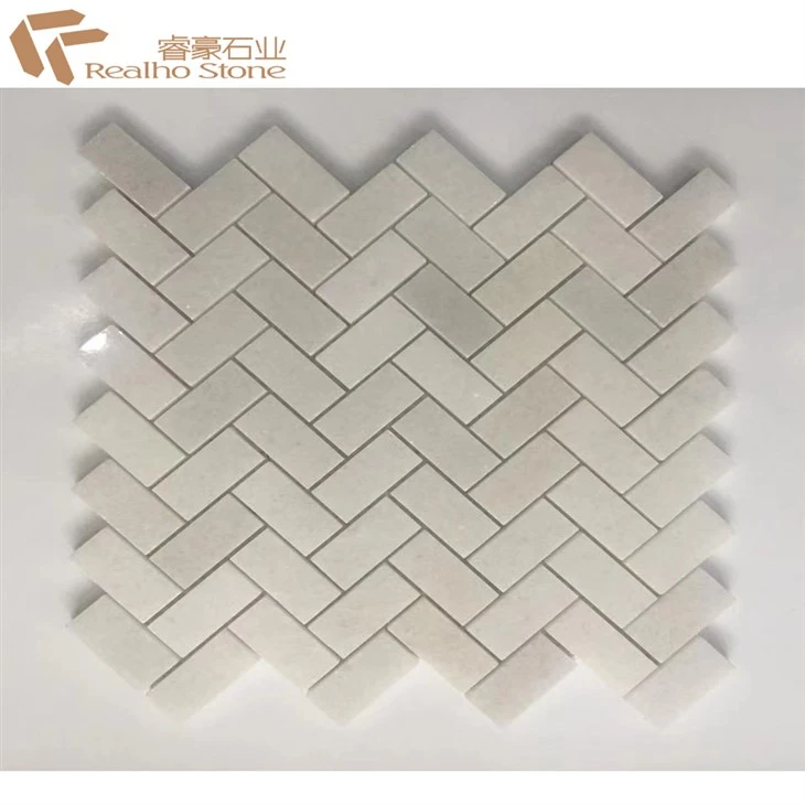 mosaic white marble tiles