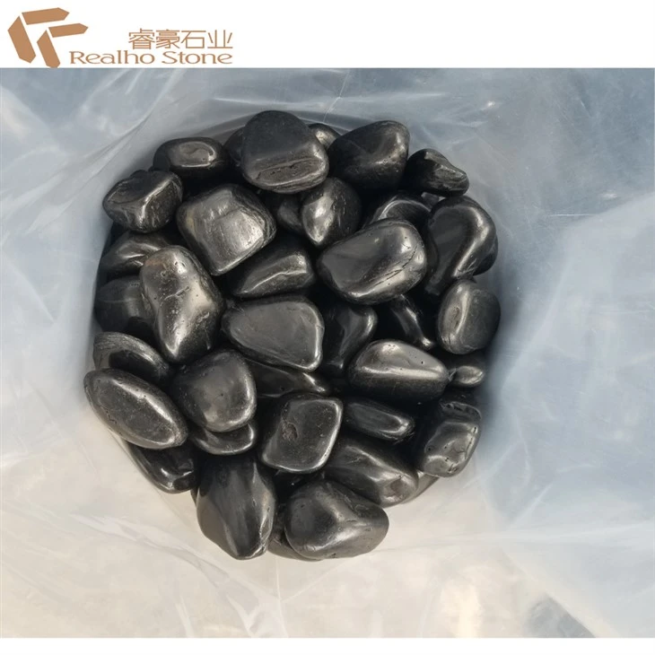 Natural Garden Decoration black pebbles