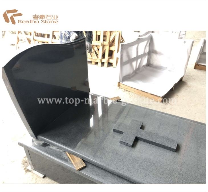 G654 Grey Granite Heart Monument & Tombstone
