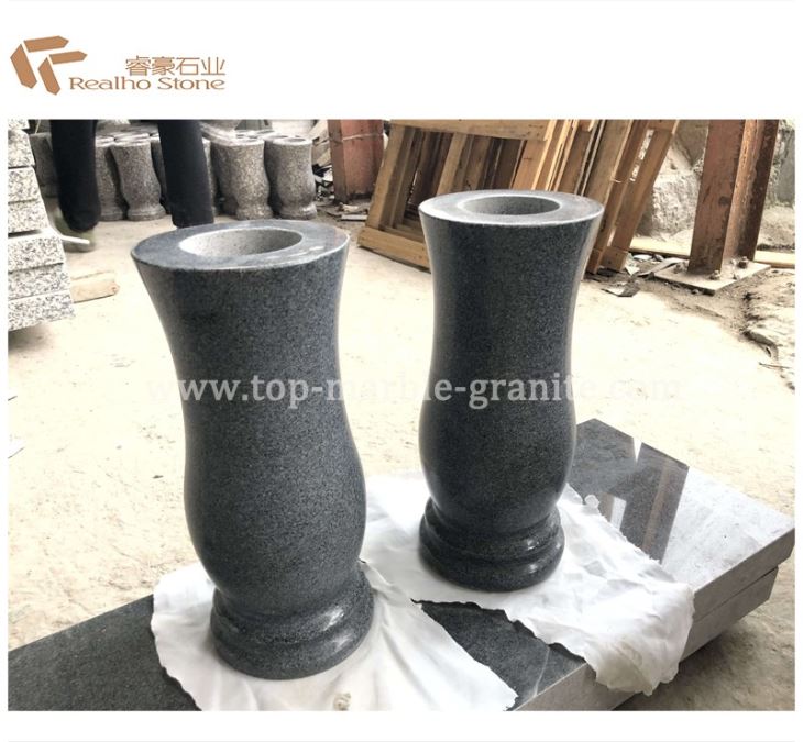 G654 Grey Granite Heart Monument & Tombstone