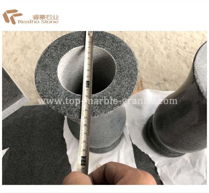 G654 Grey Granite Heart Monument & Tombstone