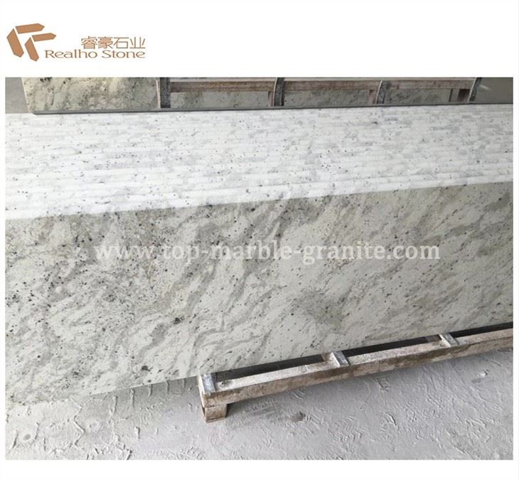 white kitchen gray granite