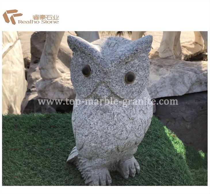 white granite owl