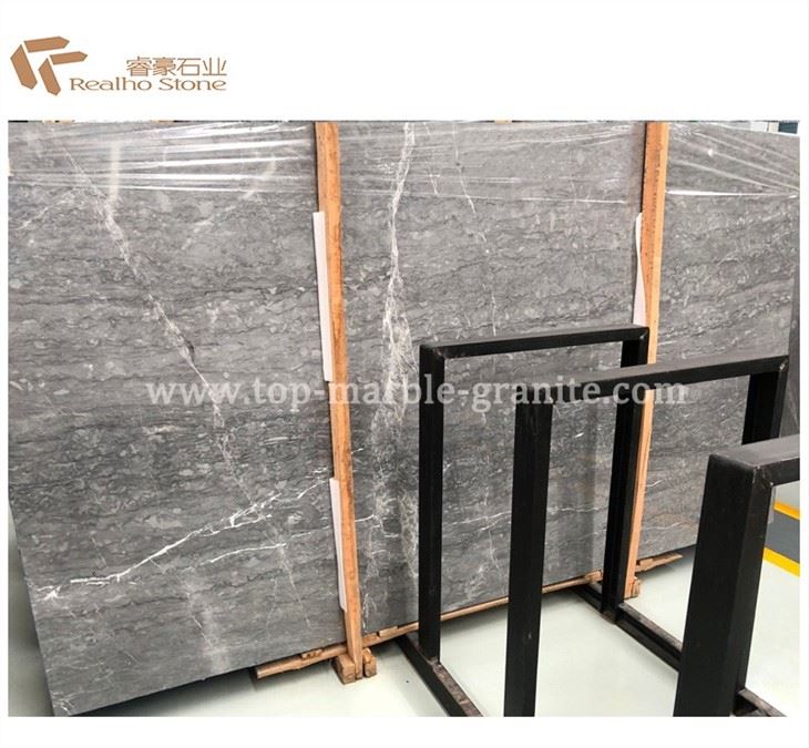 dark grey marble tiles