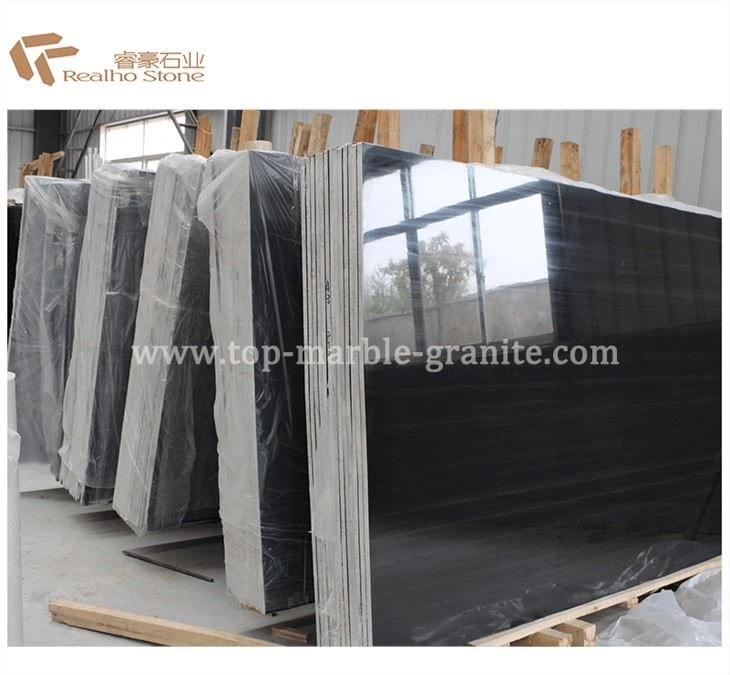 Black Wooden Marble Slab Polished