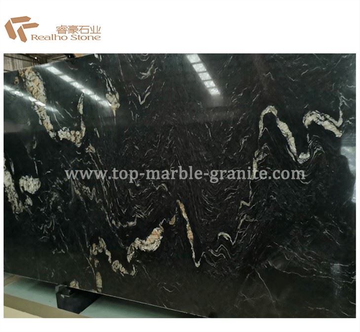Black Cosmic Granite Slab Polished