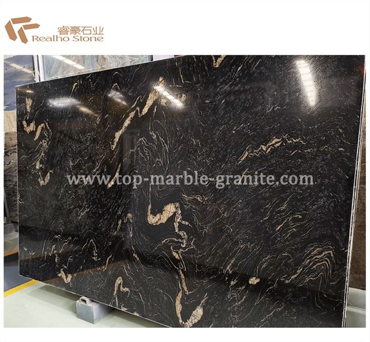 Black Cosmic Granite Slab Polished
