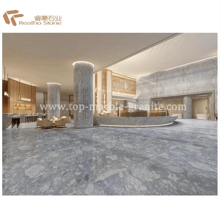 Royal Ice Grey Marble Slab Polished