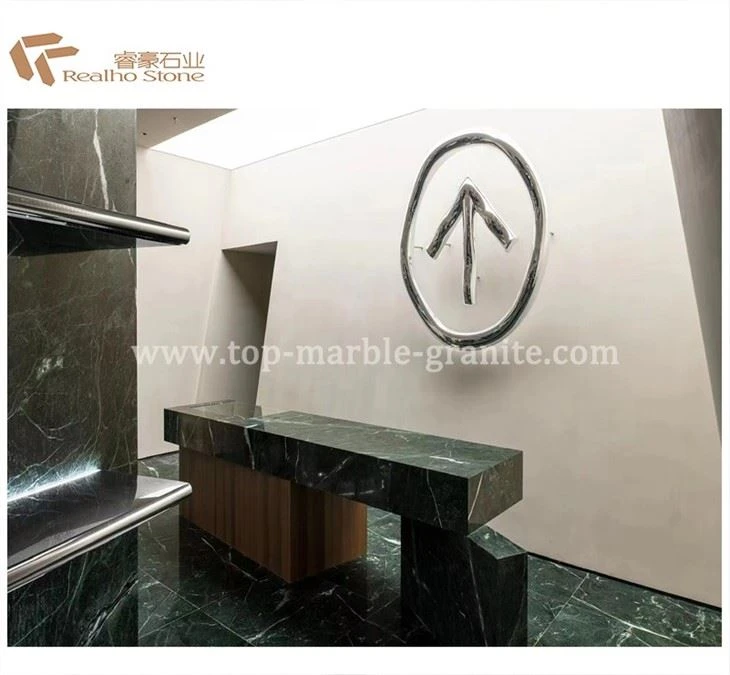 forest green marble countertop