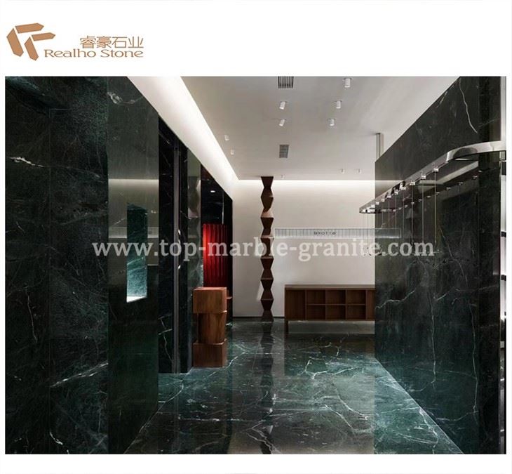 green marble flooring