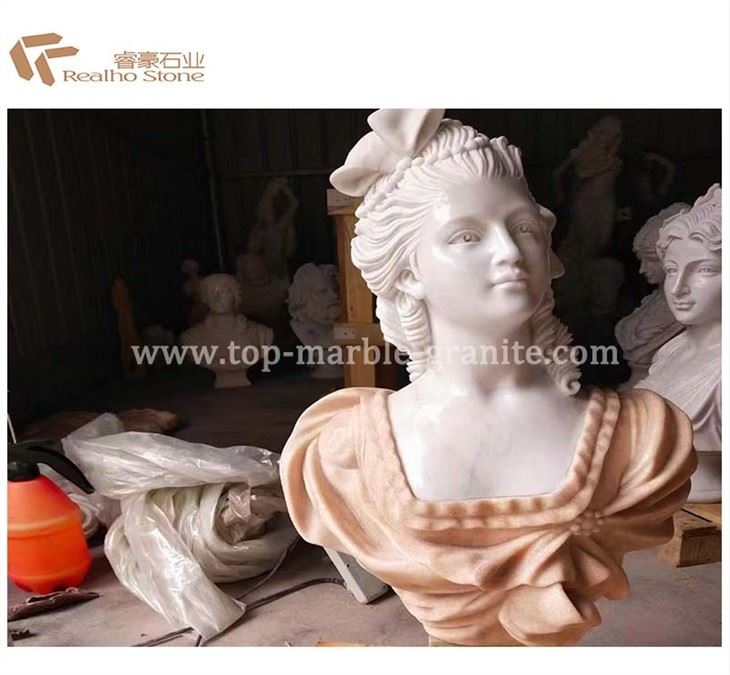 marble half-body statue