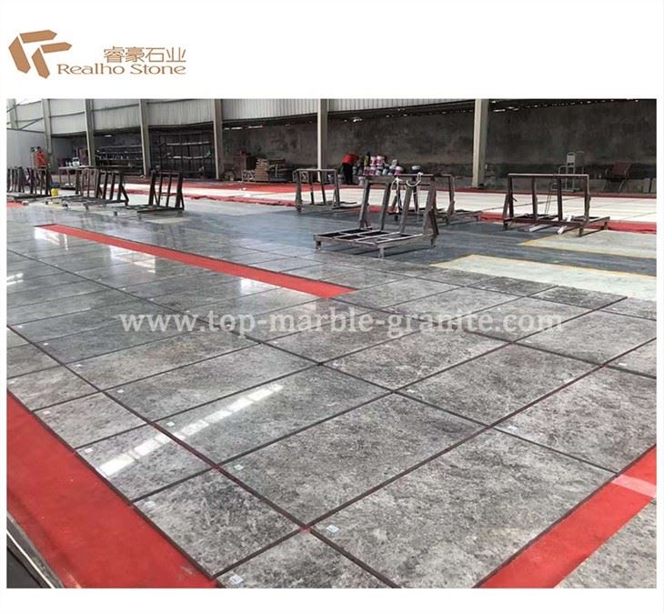 Cloudy grey flooring tile