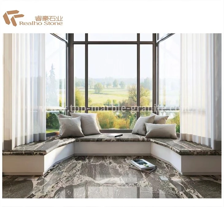dark grey marble floor tile