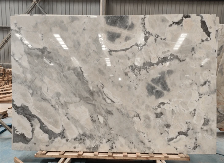 white and grey marble
